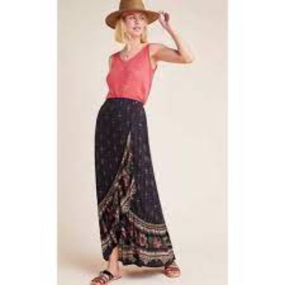 EUC Farm Rio for Anthropologie Bianca Midi Skirt